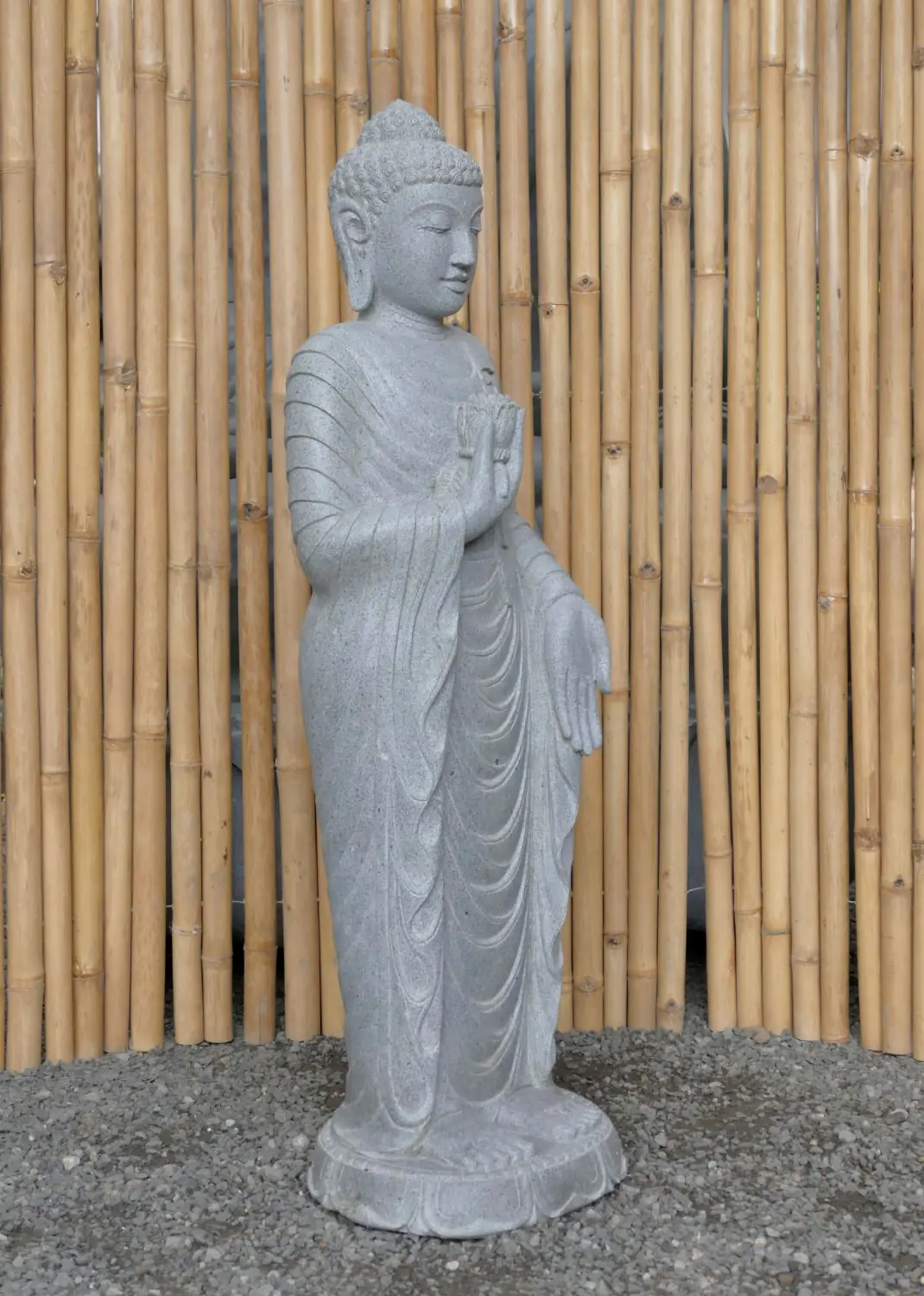  Product image 2 of the product “Standing Buddha with Lotus Flower, ca. 124 cm H ”
